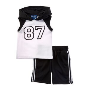 Freestyle Boys  3Pc Jersey Sport Short Set, Black